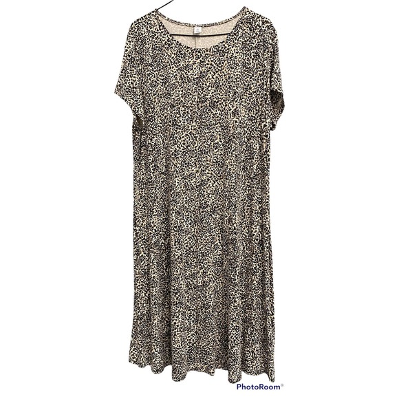 Old Navy Leopard Dress, Size 1X - Picture 2 of 7